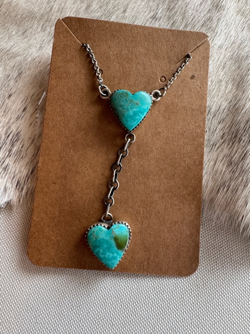 Turquoise Heart Dangle Necklace
